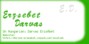 erzsebet darvas business card