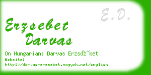 erzsebet darvas business card